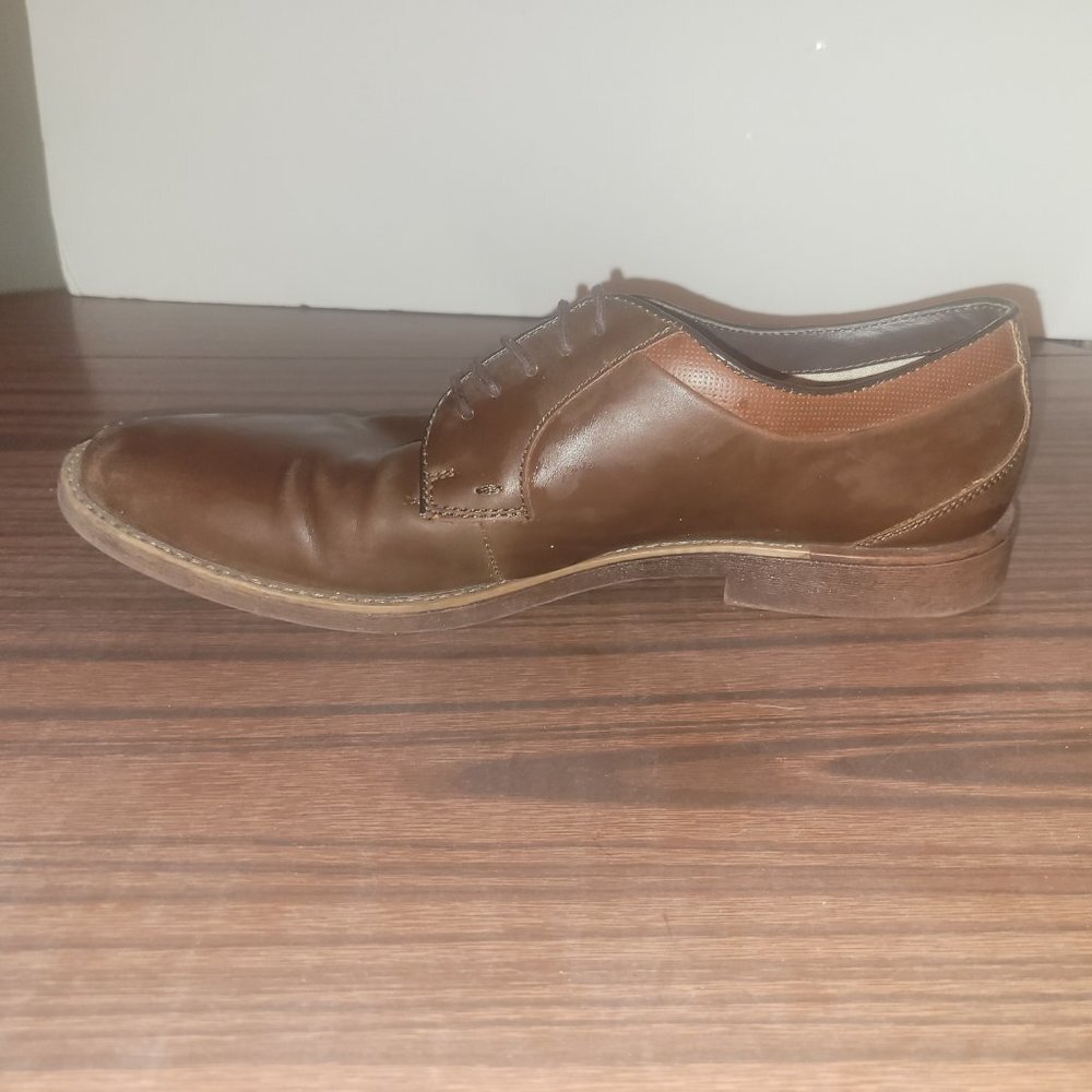 JF J.Ferrar Mens Kent Brown Tan Oxford Shoes Lace-up Size 9.5M - Used - Picture 6 of 8